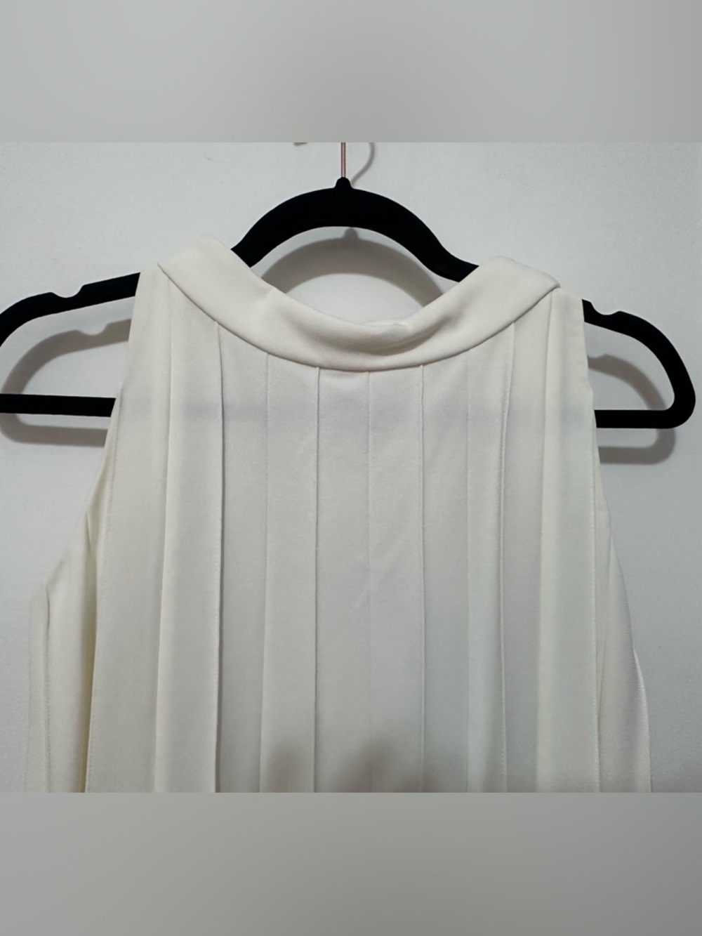 Maison Margiela NWT ivory/ paint print pleated sleeveless midi dress-40 (US 6) - Picture 8 of 16